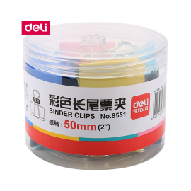 POT DE 24 PINCE A CLIPS COULEUR 50MM DELI - 1