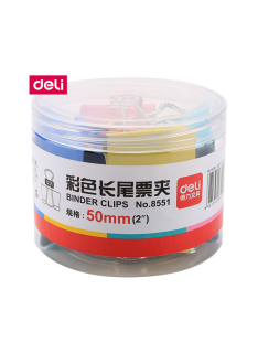 POT DE 24 PINCE A CLIPS COULEUR 50MM DELI - 1