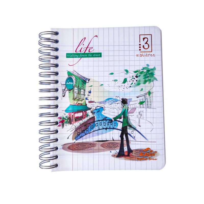 CAHIER INTÉGRAL 3 MATIÈRES 360PAGES PETIT MODELE  80G ALADIN - 1