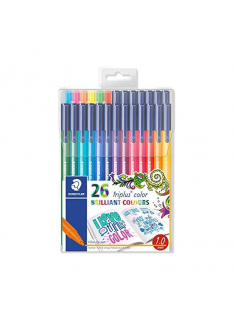 STYLO TRIPLUS FINELINER POCHETTE DE 20 + 6 STAEDTLER - 1