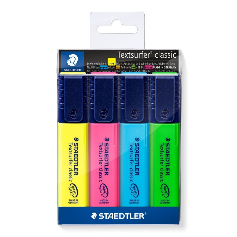 POCHETTE DE 4 SURLIGNEURS FLUO TEXTSURFER CLASSIC STAEDTLER - 1