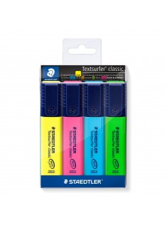 POCHETTE DE 4 SURLIGNEURS FLUO TEXTSURFER CLASSIC STAEDTLER - 1