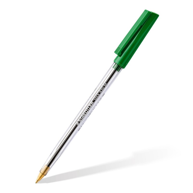 PAQUET DE 10 STYLOS A BILLE REF 430 STAEDTLER VERT - 2