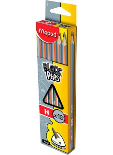 Crayon De Couleur Plastique Forme Hexagonale - Pochette De 12