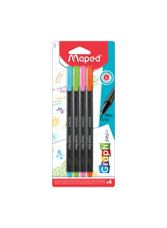 POCHETTE DE 4 STYLOS FEUTRE FINE GRAPH'PEPS FIFTY MAPED - 1