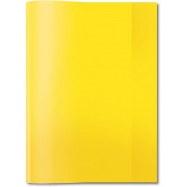 LOT DE 20 PROTÈGE-CAHIERS GRAND MODÈLE CRISTAL JAUNE OFFICE PLAST - 1