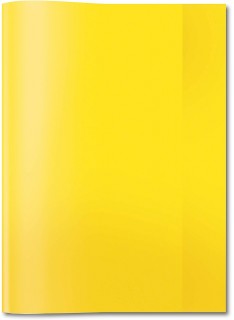 LOT DE 20 PROTÈGE-CAHIERS GRAND MODÈLE CRISTAL JAUNE OFFICE PLAST - 1