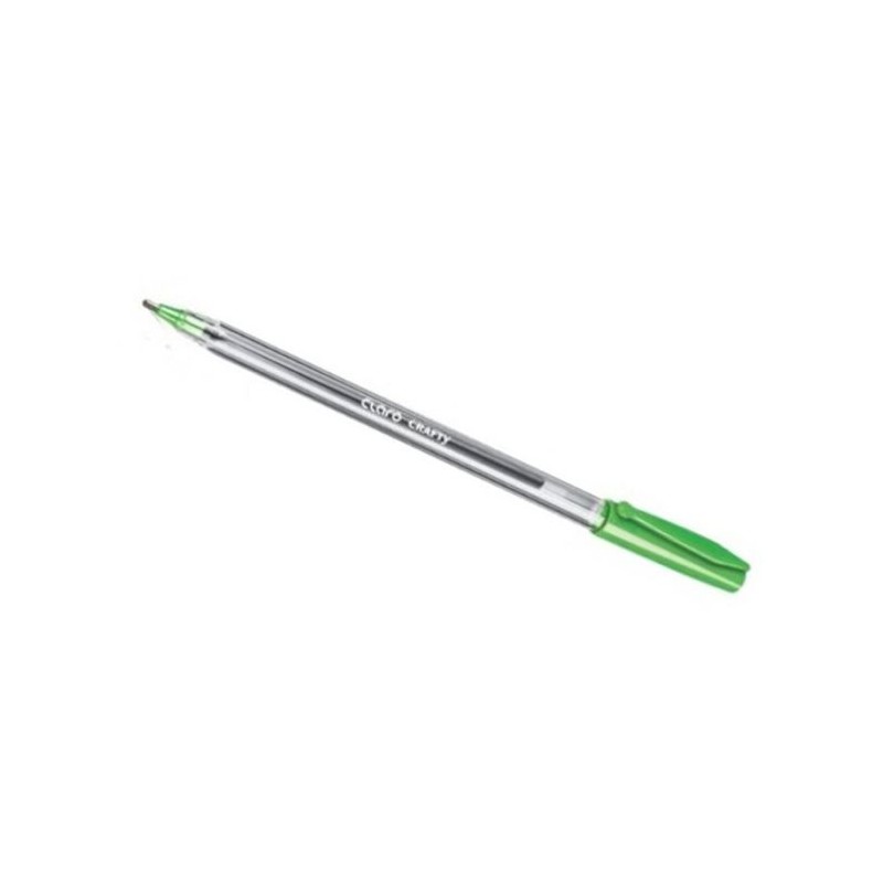 STYLO A BILLE CLARO CRAFTY VERT PAQUET DE 50 - 1