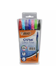 POCHETTE DE 7 STYLO A BILLE BIC ULTRA FINE - 1