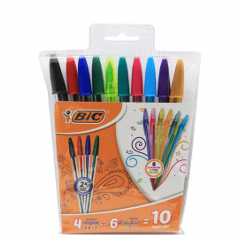 STYLOS A BILLE BIC POCHETTE DE 10 - 1