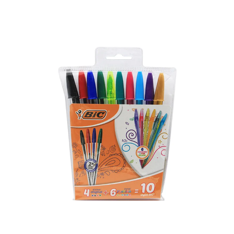 STYLOS A BILLE BIC POCHETTE DE 10 - 1