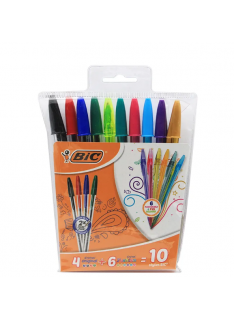 STYLOS A BILLE BIC POCHETTE DE 10 - 1