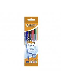 POCHETTE DE 4 STYLO SOFT BIC - 1