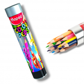 CRAYON COULEUR 12/18 ROND METAL MAPED - 2
