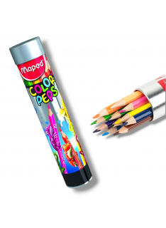 CRAYON COULEUR 12/18 ROND METAL MAPED - 2