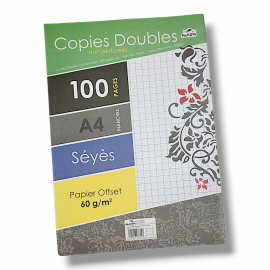 DOUBLE FEUILLE 100 PAGES A4 GRAND MODELE SEYES - 1