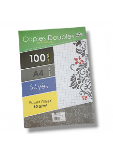 DOUBLE FEUILLE 100 PAGES A4 GRAND MODELE SEYES - 1