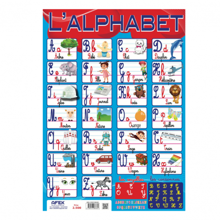 POSTER DE L'ALPHABET FRANCAIS POUR ENFANTS - 1