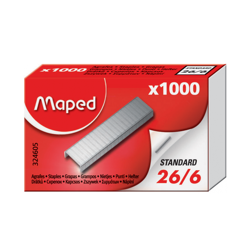 AGRAFES 26/6 MAPED - 1000 PIÈCES - 1