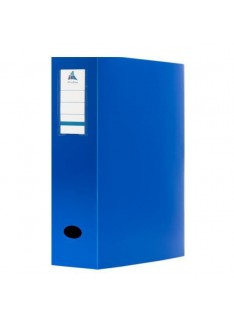 BOITE ARCHIVE PLASTIQUE 6CM COULEUR BLEU OFFICEPLAST - 1