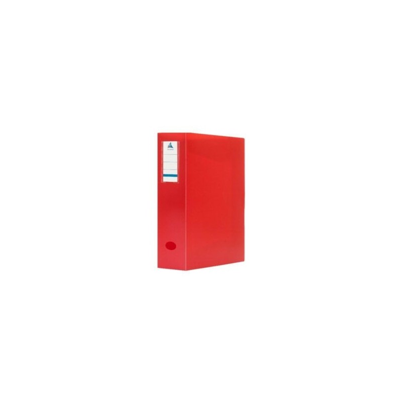 BOITE ARCHIVE PLASTIQUE 6CM COULEUR ROUGE OFFICEPLAST - 1