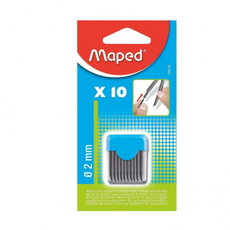 BOITE DE 10 MINES COMPAS 2MM MAPED - 1