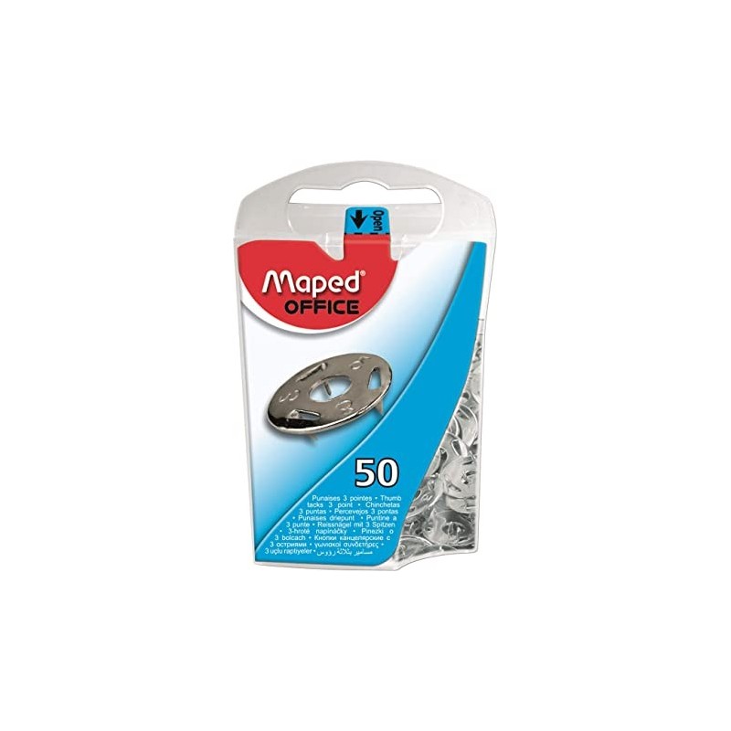 BOITE DE 50 PUNAISES 3 POINTES MAPED - 1