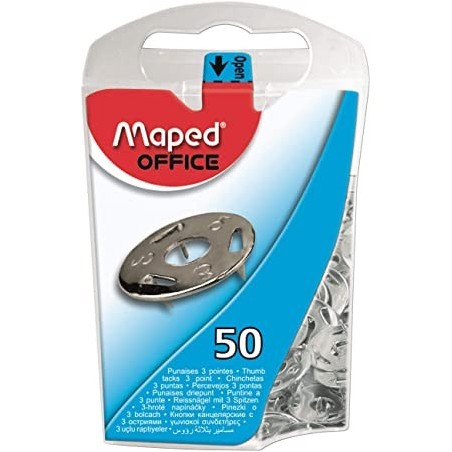 BOITE DE 50 PUNAISES 3 POINTES MAPED - 1