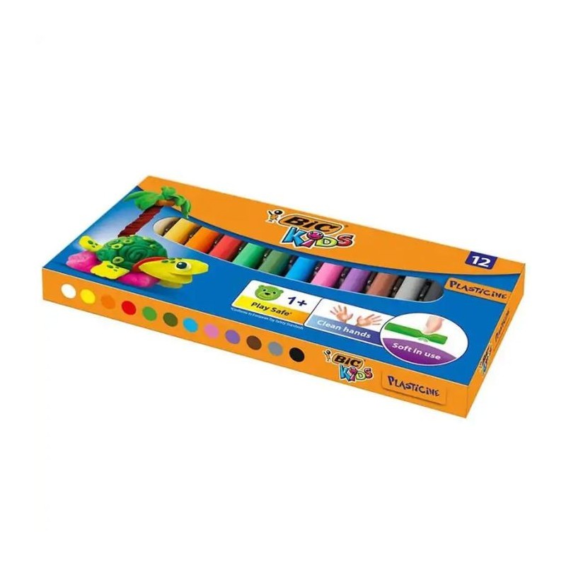 PATE A MODELER BOX DE 12  BIC PLASTELINA KIDS - 1