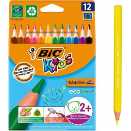 CRAYON COULEUR 12 EVOLUTION TRIANGLE BIC - 1