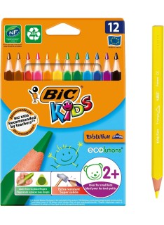 CRAYON COULEUR 12 EVOLUTION TRIANGLE BIC - 1