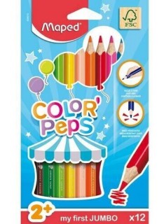 CRAYON COULEUR 12/18 JUMBO MAPED - 1