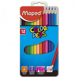 CRAYON COULEUR 12/18 METAL MAPED - 1