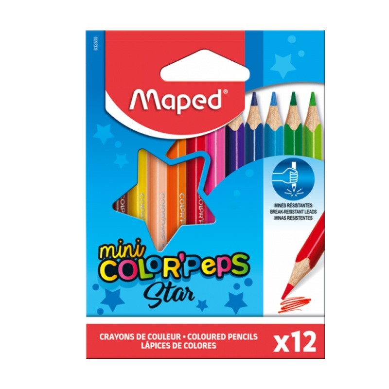 CRAYON COULEUR 12/9 COLOR'PEPS MAPED - 1