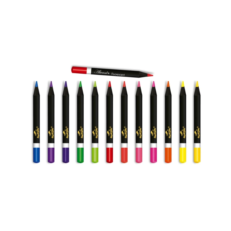 CRAYON COULEUR 12/9 FLUO ALADIN - 1