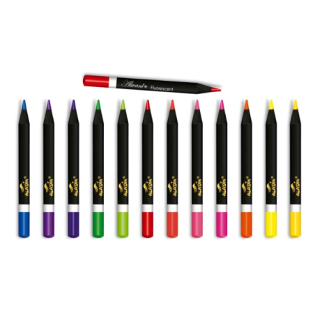 CRAYON COULEUR 12/9 FLUO ALADIN - 1