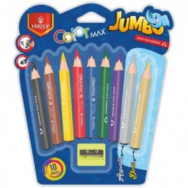 CRAYON COULEUR 9/9 JUMBO +TAILLE CRAYON VERTEX - 1