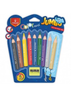 CRAYON COULEUR 9/9 JUMBO +TAILLE CRAYON VERTEX - 1