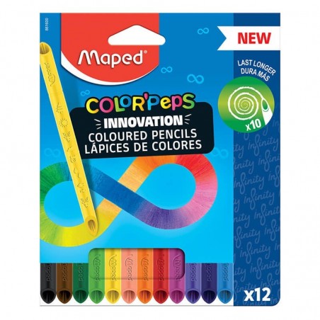 CRAYON COULEUR DE 12 COLOR'PEPS INFINITY - 1