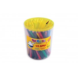 CRAYON COULEUR 12/18 JUMBO BOITE DE 48 TOY COLOR - 1