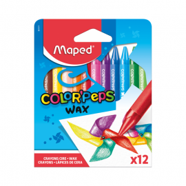 CRAYON PASTEL 12/9 WAX COLOR'PEPS MAPED - 1