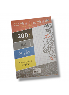 DOUBLE FEUILLE 200PAGES A4 GRAND MODELE SEYES - 1