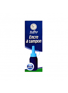 ENCRE A TAMPON BLEU LE COQ - 1