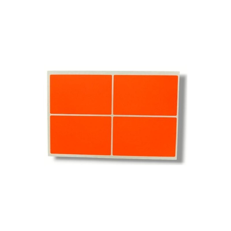 ETIQUETTE DE FAUTES FLUO 50 X 80CM ROUGE (PAQUET DE 50) - 1