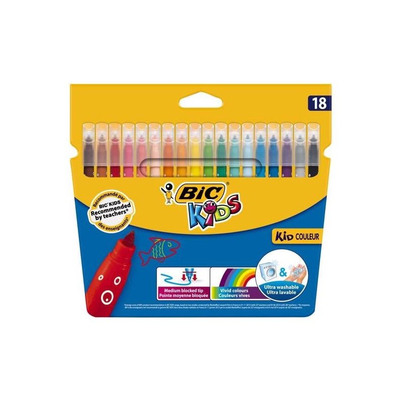 FEUTRE DE 18 KID COULEUR BIC - 1