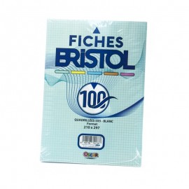 FICHE BRISTOL BLANC A5 PETIT MODELE OSCAR - 1