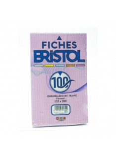 FICHE BRISTOL BLANC A4 GRAND MODELE OSCAR - 1