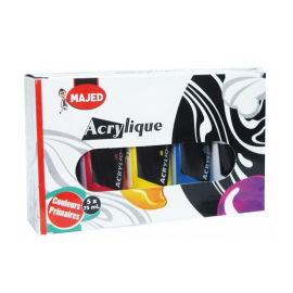 GOUACHE ACRYLIQUE LOT DE 5*75ML MAJED - 1