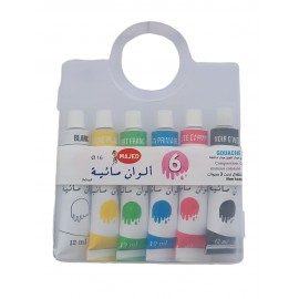 GOUACHE DE 6 CRISTAL 12ML EN BLISTER MEJED - 1