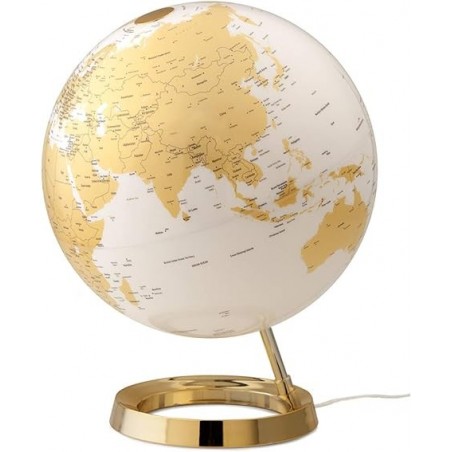 GLOBE TERRESTRE LUMINEUX GOLD CHAUD METAL 30CM - 1